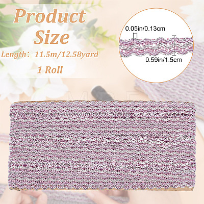 Polyester Braided Lace Ribbons OCOR-WH0060-73E-1
