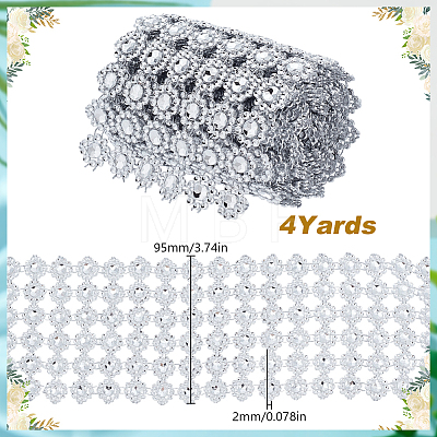 Acrylic & Rhinestone Mesh Wrap Roll DIY-WH0899-697B-1