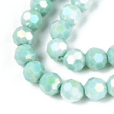 Anti-Tarnish Electroplate Glass Beads Strands EGLA-T021-10mm-15-11-1