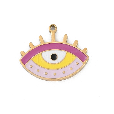 304 Stainless Steel Enamel Pendants STAS-I325-104A-G-1