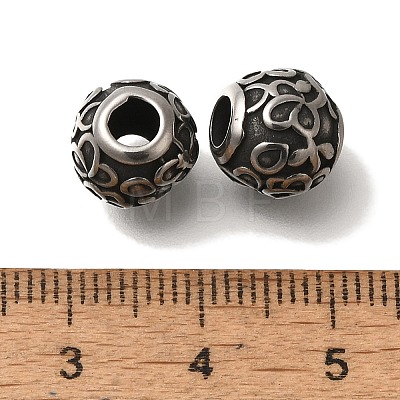 304 Stainless Steel European Beads STAS-D191-05J-AS-1