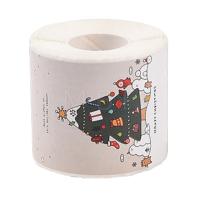 200Pcs Christmas Theme Paper Self-Adhesive Stickers DIY-M070-02G-1