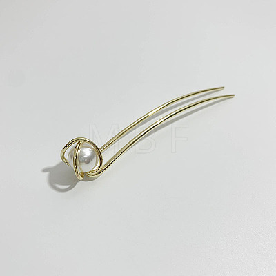 Metal Pearl U-shaped Hairpin for Simple and Modern Hairstyling - Lazy and Cool Hair Accessory for Women. ST6743091-1