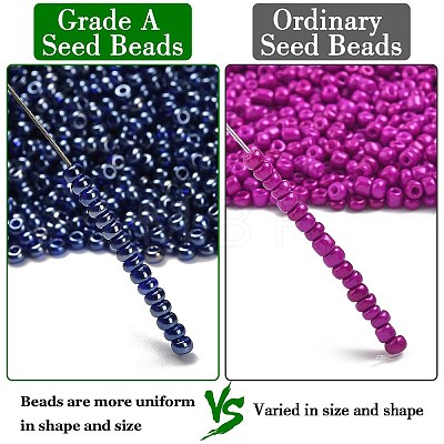 12/0 FGB Grade A Round Glass Seed Beads SEED-Q011-F514-1