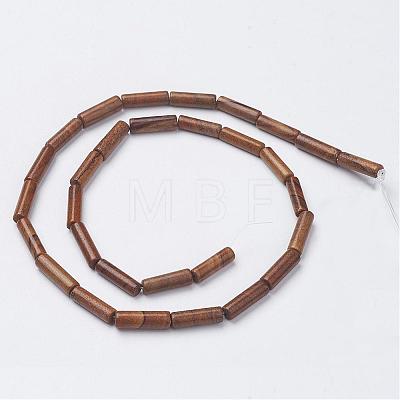 Natural Wood Lace Stone Beads Strands G-G968-F10-1