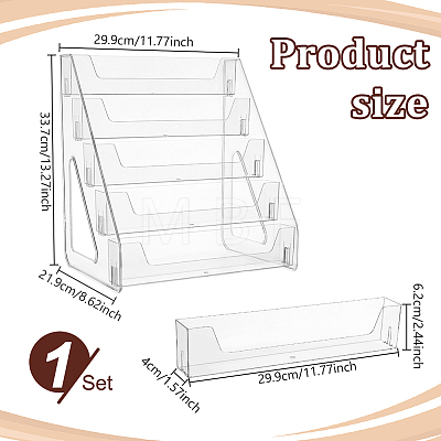 5-Tier Acrylic Display Riser Stands for Cosmetic Jewelry ODIS-UN0001-36B-1