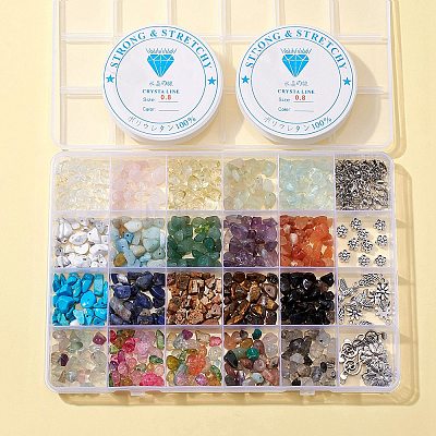 DIY Gemstone Bracelet Necklace Making Kit DIY-FS0002-93-1