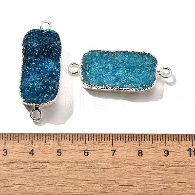 Natural Dyed Quartz Crystal Links Connector Charms G-K189-02S-01-1