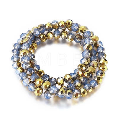 Electroplate Glass Beads Strands EGLA-A034-J8mm-O01-1