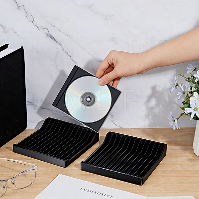Plastic CD Disc Storage Slotted Display Stands ODIS-WH0043-319-1