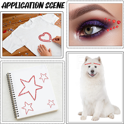 4 Sheets 4 Styles Acrylic Self Adhesive Stickers DIY-GF0014-71C-1
