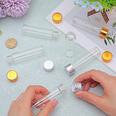 SUNNYCLUE 24Pcs 2 Colors Clear Glass Bottles Bead Containers CON-SC0001-13C-02-1