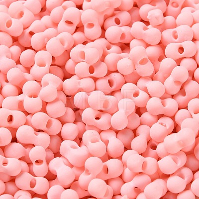 Rubberized Style Glass Seed Beads SEED-Z003-01A-1