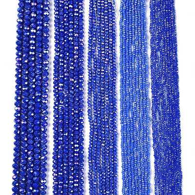 Electroplate Glass Beads Strands EGLA-A044-P6mm-B32-1