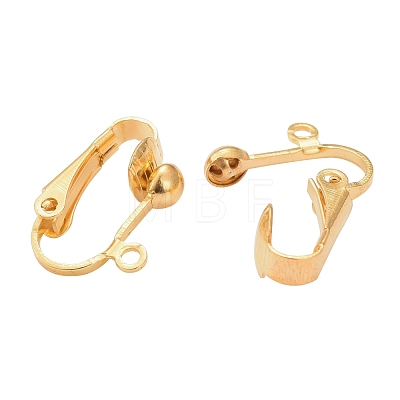 24Pcs 4 Color Brass Clip-on Earring Findings KK-ZZ0001-11-1