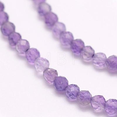 Natural Amethyst Beads Strands G-G663-17-4mm-1