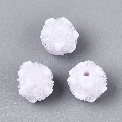 Opaque Acrylic & Transparent Resin Rhinestone Beads SACR-Q005-02A-07-1