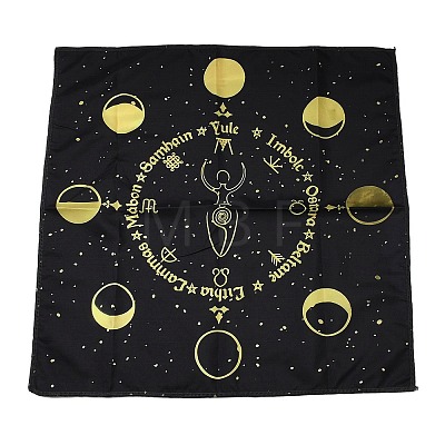 Polyester Peach Skin Tarot Tablecloth for Divination AJEW-D061-01A-1