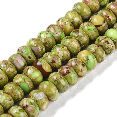 Dyed Synthetic Imperial Jasper Beads Strands G-P529-E01-A04-1