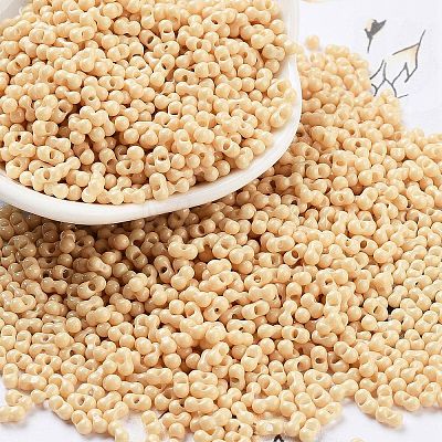 Baking Paint Glass Seed Beads SEED-A033-05G-1