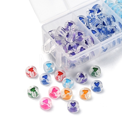 7 Colors Transparent Acrylic Beads TACR-YW0001-57B-1