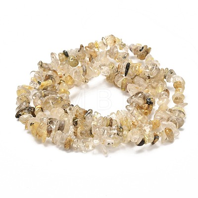 Natural Rutilated Quartz Beads Strands G-G031-03-1