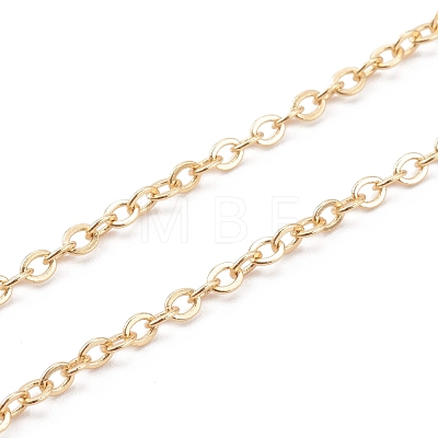 Brass Cable Chain Necklace Makings NJEW-JN03384-1
