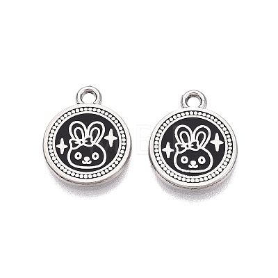 Rack Plating Alloy Enamel Pendants ENAM-N070-01C-01P-02-1