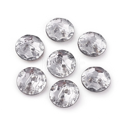 Acrylic Rhinestone Buttons BUTT-TAC0001-01-1