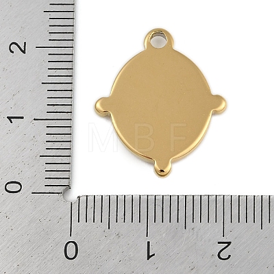 Ion Plating(IP) 304 Stainless Steel Rack Plating Pendant Cabochon Settings STAS-U019-13G-1