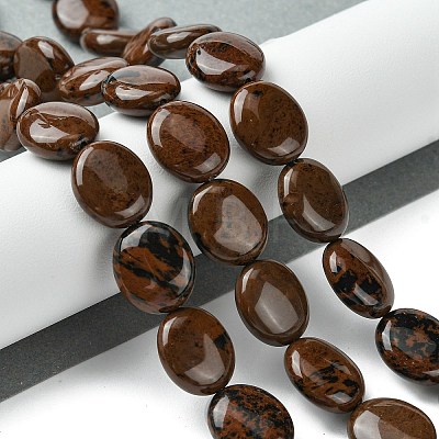 Natural Mahogany Obsidian Beads Strands G-K365-B09-02-1