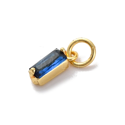 Brass Pave Cubic Zirconia Charms KK-F894-13G-01-1