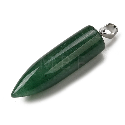 Natural Green Aventurine Pointed Pendants G-F820-12S-1