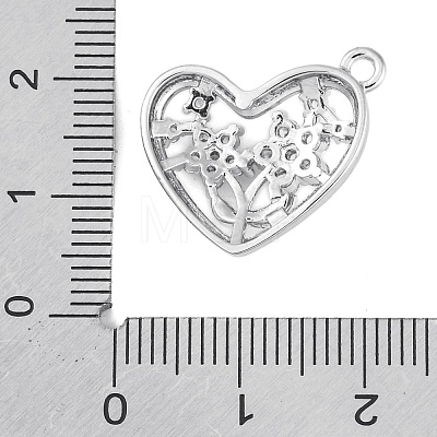Brass Micro Pave Clear Cubic Zirconia Pendants KK-Z066-07P-1