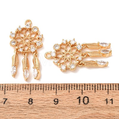 Brass with Crystal Rhinestone Pendants RB-CBA35BD-03G-1