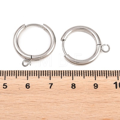 316 Stainless Steel Huggie Hoop Earring Findings EJEW-B158-01D-P-1