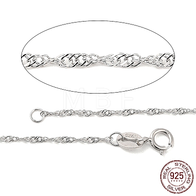 925 Sterling Silver Rope Chains Necklaces STER-E007-2B-1