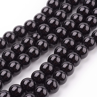 Glass Pearl Beads Strands X-HY-8D-B20-1-1