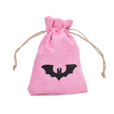 Halloween Burlap Packing Pouches HAWE-PW0001-151B-1