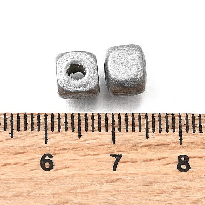 Spray Painted Wooden Beads WOOD-P021-01A-01-1