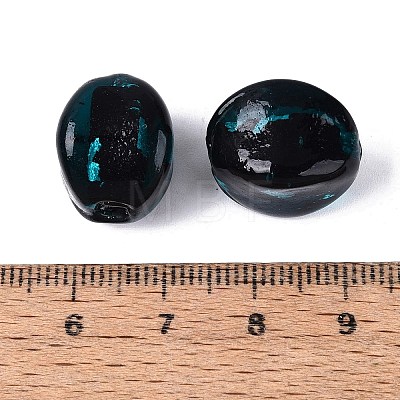 Handmade Silver Foil Glass Beads FOIL-N034-01C-1