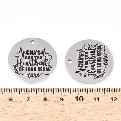 Non-Tarnish 201 Stainless Steel Pendants LS-STAS-T064-38P-24-1