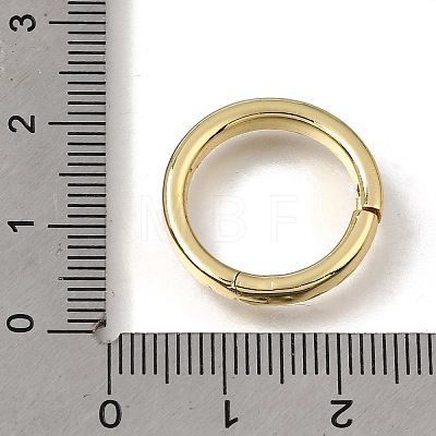Brass Micro Pave Clear Cubic Zirconia Spring Gate Rings KK-C262-44G-1