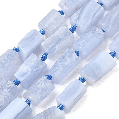 Natural Blue Lace Agate Beads Strands G-C270-K21-1