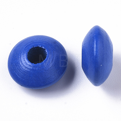 Dyed Natural Beech Wood Beads WOOD-T015-43A-1
