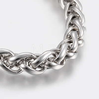 Adjustable 304 Stainless Steel Chain Bracelets BJEW-K187-04P-1