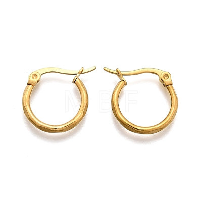 Ion Plating(IP) 304 Stainless Steel Hoop Earrings EJEW-D195-G-1