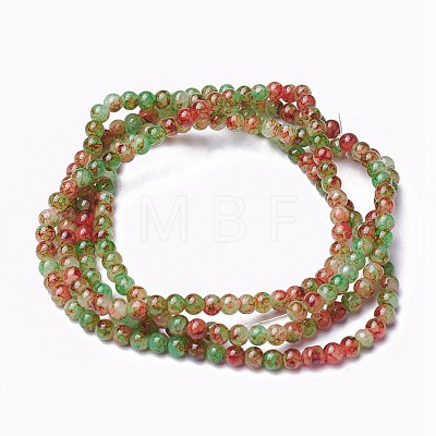 Spray Painted Glass Beads Strands GLAA-A038-A-47-1