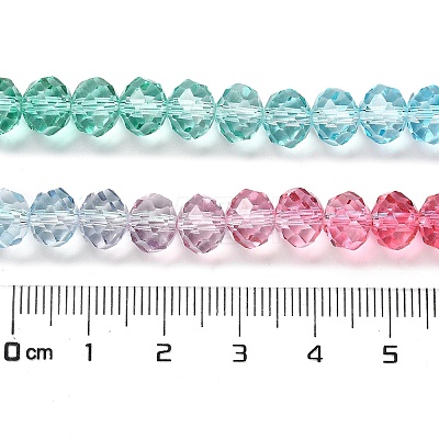 Transparent Painted Glass Beads Strands DGLA-A034-T8mm-A11-1