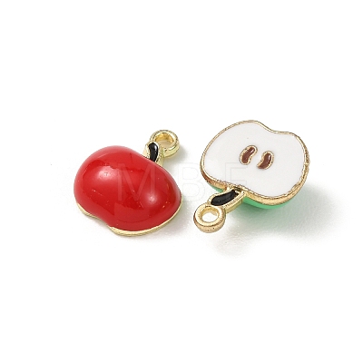 Fruit Alloy Enamel Pendants ENAM-F161-01A-1